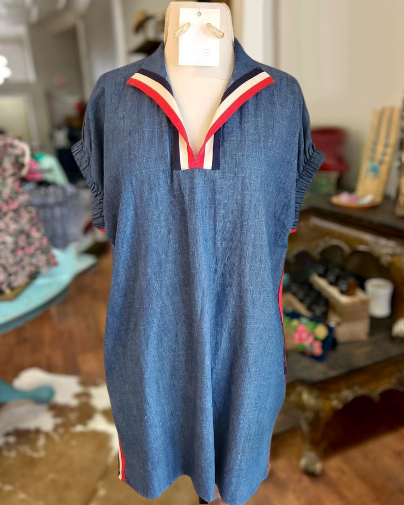 dolce and gabbana denim dress Dolce & Gabbana Short Patchwork Denim Dress main image 0