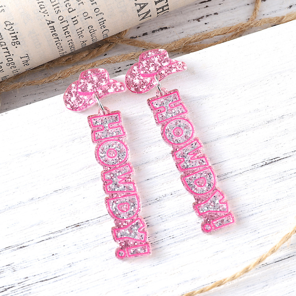 Western Cowboy Hat HOWDY Earrings