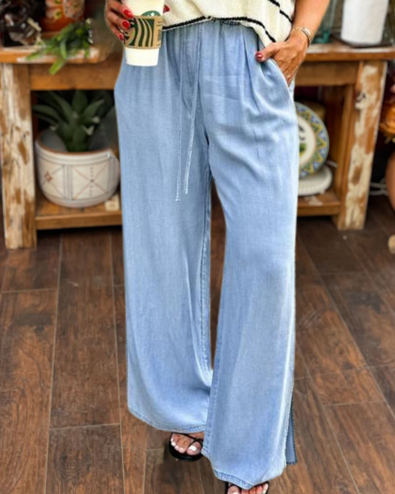 Simple Loose Washed Pants